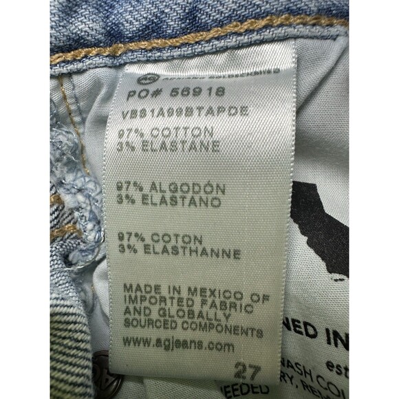 Adriano Goldschmied Saige High Rise Straight Distressed‎ Blue Jeans Women's 27 - Picture 8 of 12